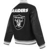 Pro Standard Womens NFL Mash Up Varsity Jacket(Black/Gray)