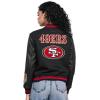 Pro Standard Womens NFL Mash Up Varsity Jacket(Black/Red/Black)