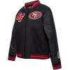 Pro Standard Womens NFL Mash Up Varsity Jacket(Black/Red/Black)