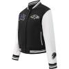 Pro Standard Womens NFL Mash Up Varsity Jacket(Black/White)