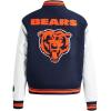 Pro Standard Womens NFL Mash Up Varsity Jacket(Midnight Navy/Orange/Midnight Navy)
