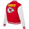 Pro Standard Womens NFL Mash Up Varsity Jacket(Red/White)
