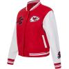 Pro Standard Womens NFL Mash Up Varsity Jacket(Red/White)
