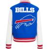 Pro Standard Womens NFL Mash Up Varsity Jacket(Royal Blue/Red)