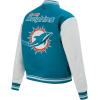 Pro Standard Womens NFL Mash Up Varsity Jacket(Teal/White)
