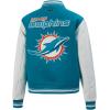 Pro Standard Womens NFL Mash Up Varsity Jacket(Teal/White)