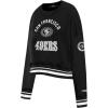 Pro Standard Womens NFL Pearls Brushed Back French Terry Crewneck Sweatshirt(Black)
