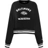 Pro Standard Womens NFL Pearls Brushed Back French Terry Crewneck Sweatshirt(Black)