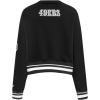 Pro Standard Womens NFL Pearls Brushed Back French Terry Crewneck Sweatshirt(Black)