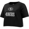 Pro Standard Womens NFL Pearls Short Sleeve Boxy Tee(Black)
