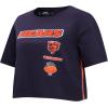 Pro Standard Womens NFL Retro Classics Short Sleeve Boxy Tee(Midnight Navy)