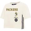 Pro Standard Womens NFL Retro Classics Short Sleeve Boxy Tee(Off-white)