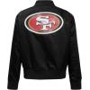 Pro Standard Womens NFL San Francisco 49ers Classic Chenille Satin Jacket Black S
