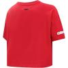 Pro Standard Womens NFL Script Tail Cotton Single Short Sleeve Boxy Tee(Red)