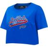 Pro Standard Womens NFL Script Tail Cotton Single Short Sleeve Boxy Tee(Royal Blue)