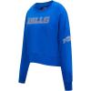Pro Standard Womens NFL Varsity Blues Brushed Back French Terry Crewneck Sweatshirt(Royal Blue)