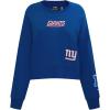 Pro Standard Womens NFL Wingspan Brushed Back French Terry Crewneck Sweatshirt(Dodger Blue)