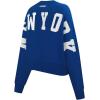 Pro Standard Womens NFL Wingspan Brushed Back French Terry Crewneck Sweatshirt(Dodger Blue)