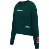 Pro Standard Womens NFL Wingspan Brushed Back French Terry Crewneck Sweatshirt(Forest Green)