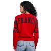 Pro Standard Womens NFL Wingspan Brushed Back French Terry Crewneck Sweatshirt(Red)
