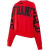 Pro Standard Womens NFL Wingspan Brushed Back French Terry Crewneck Sweatshirt(Red)