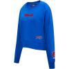 Pro Standard Womens NFL Wingspan Brushed Back French Terry Crewneck Sweatshirt(Royal Blue)