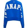 Pro Standard Womens NFL Wingspan Brushed Back French Terry Crewneck Sweatshirt(Royal Blue)