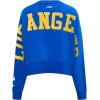 Pro Standard Womens NFL Wingspan Brushed Back French Terry Crewneck Sweatshirt(Royal Blue)
