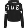 Pro Standard Womens NFL Wingspan Cropped Pullover Hoodie(Black)