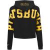 Pro Standard Womens NFL Wingspan Cropped Pullover Hoodie(Black)