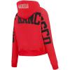 Pro Standard Womens NFL Wingspan Cropped Pullover Hoodie(Red)