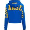 Pro Standard Womens NFL Wingspan Cropped Pullover Hoodie(Royal Blue)