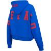 Pro Standard Womens NFL Wingspan Cropped Pullover Hoodie(Royal Blue)