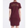 Womens NBA Classic Chenille Cotton Body Con Dress(Wine)