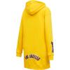 Womens NBA Classic Chenille Hoodie Dress(Yellow)