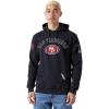Mens NFL Rebel Athletics Brushed Back French Terry Pull Over Hoodie(Black)