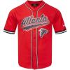 NFL ATLANTA FALCONS SCRIPT TAIL MEN’S MESH BUTTON DOWN SHIRT (RED/BLACK)(Red/Black)
