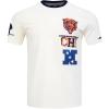 Pro Standard Mens NFL Chicago Bears Retro Cascade Shor Sleeve Tee Eggshell/Midnight Navy S