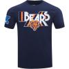 Pro Standard Mens NFL Chicago Bears Retro Elevation Short Sleeve Tee Midnight Navy XL