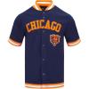 Pro Standard Mens NFL Classic Chenille Button Down(Midnight Navy/Orange)