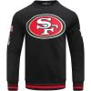 Pro Standard Mens NFL Mash Up Brushed Back French Terry Crewneck Sweatshirt(Black)
