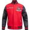 Pro Standard Mens NFL Team Badge Varsity Jacket(SAN FRANCISCO 49ERS)