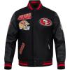 Pro Standard Mens NFL Turn It Up Varsity Jacket(Black)