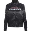Pro Standard Womens NFL Atlanta Falcons Classic Chenille Satin Jacket Black M