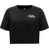 Pro Standard Womens NFL Baltimore Ravens Varsity Blues Short Sleeve Boxy Tee Black 2XL