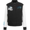 Pro Standard Womens NFL Carolina Panthers Classic Chenille Varsity Jacket Black/White XS