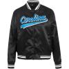 Pro Standard Womens NFL Carolina Panthers Script Tail Satin Jacket Black L