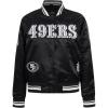 Pro Standard Womens NFL Pearls Satin Jacket(Black)