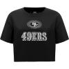 Pro Standard Womens NFL Pearls Short Sleeve Boxy Tee(Black)