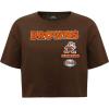 Pro Standard Womens NFL Retro Classics Short Sleeve Boxy Tee(Brown)